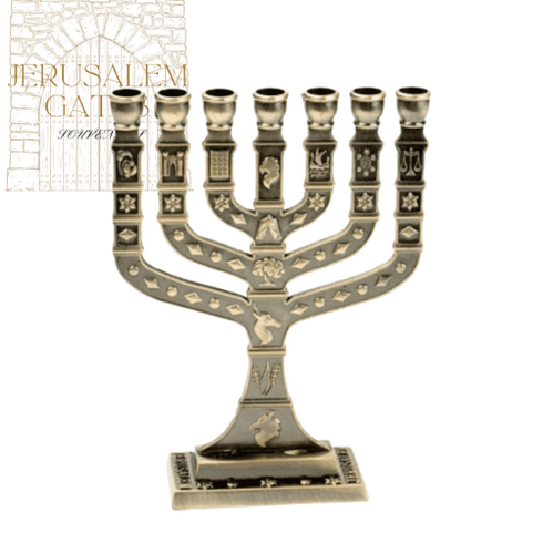 12 Tribes Jerusalem Israel 7 Branch Menorah
