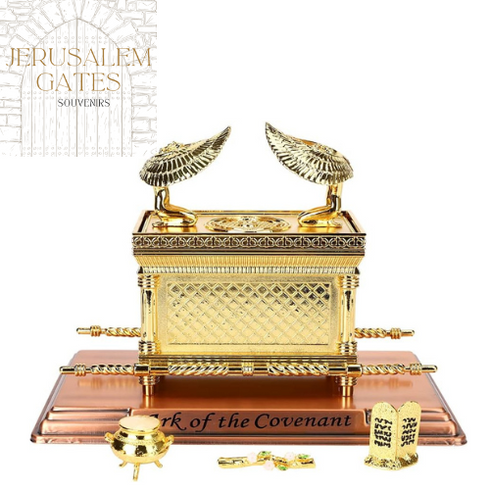 The Ark of The Covenant Replica Gold Plated Statue with Contents