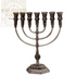 Aluminum 7 Branch Temple Menorah 28CM