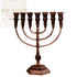 Aluminum 7 Branch Temple Menorah 28CM