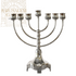 Golden Gate Design 7 Branch Silver Menorah 24CM