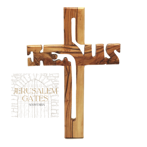 Carved Jesus Olive Wood Cross