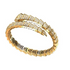 14K Gold With Pave Diamond Snake Bangle