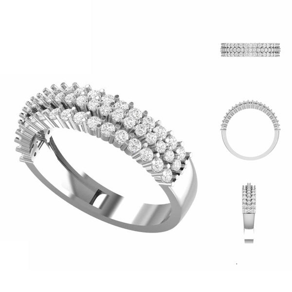 Clara Diamond Half Eternity Ring