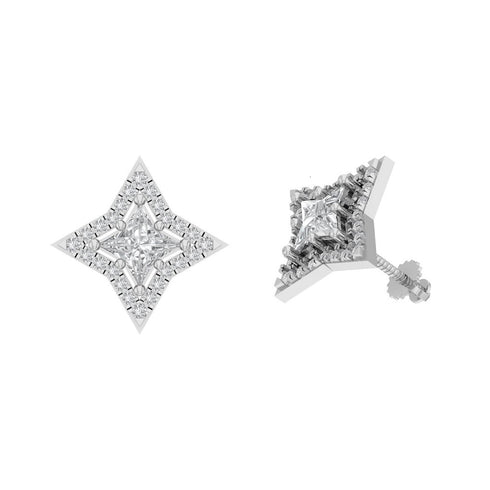 Star Diamond Stud Earrings