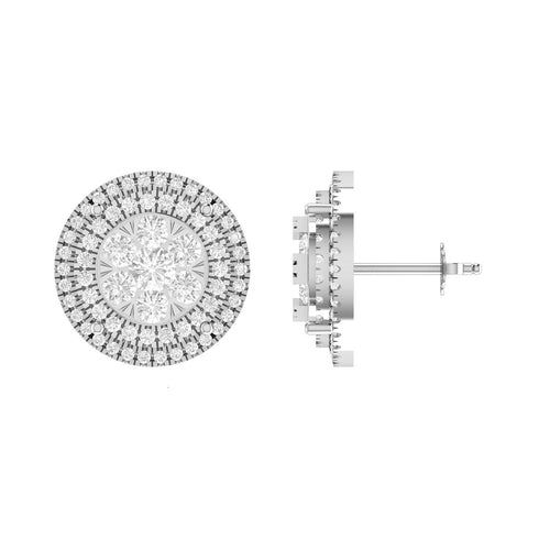 Cecile Diamond Stud Earrings