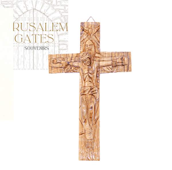 Masterpiece Olive Wood Catholic Crucifixion Cross