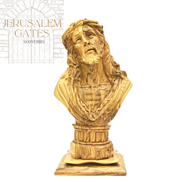 Head of Jesus Olive Wood Statue