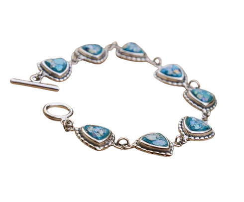 Triangle Roman Glass Bracelet