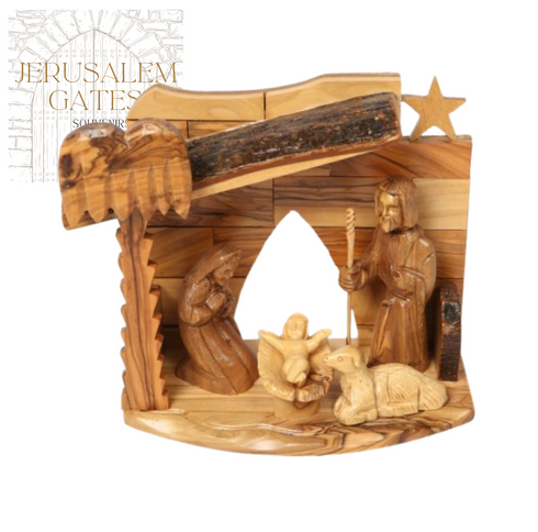 Olive Wood Nativity Scene