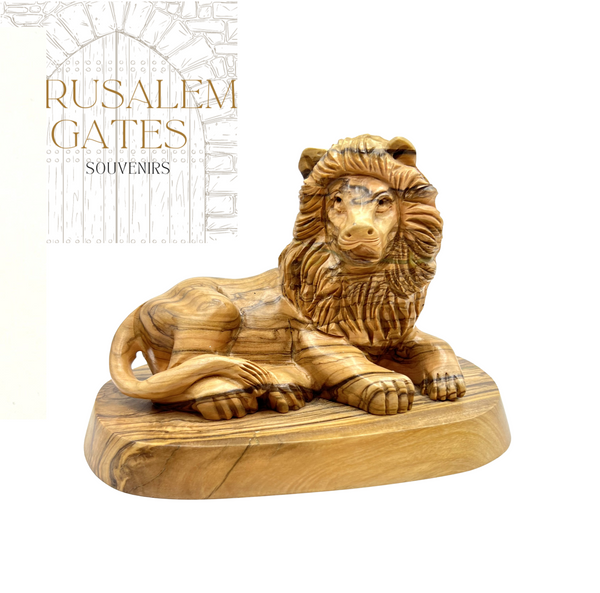 The Lion Olive Wood Statue (Small)