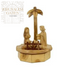 Olive Wood Rotating Musical Nativity Scene