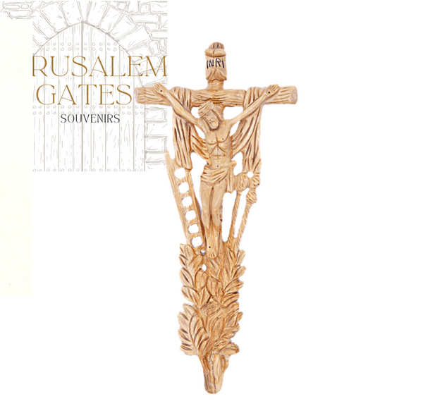 Masterpiece Olive Wood Catholic Crucifixion Cross