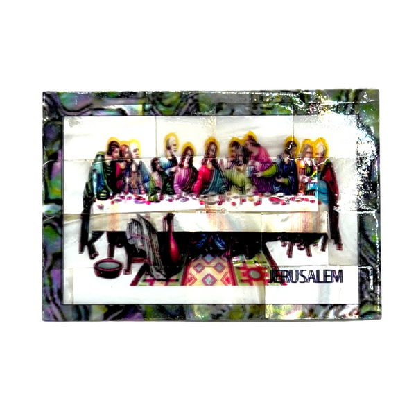 The Last Supper With Mother of Pearl Wooden Box