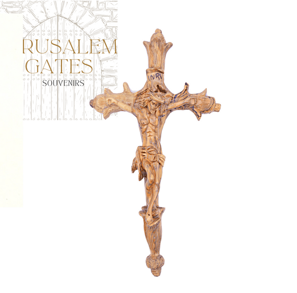 Masterpiece Olive Wood Catholic Crucifixion Cross