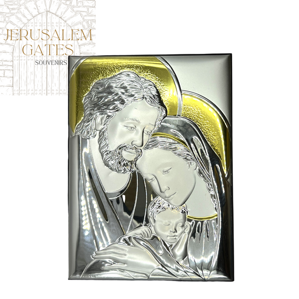 The Holy Family Silver & Gold Icon