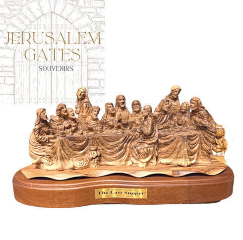 Masterpiece Last Supper Olive Wood Statue