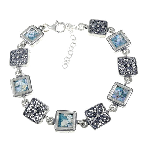 Squair Roman Glass Toggle Bracelet