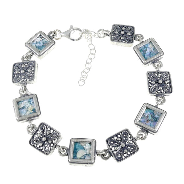Squair Roman Glass Toggle Bracelet